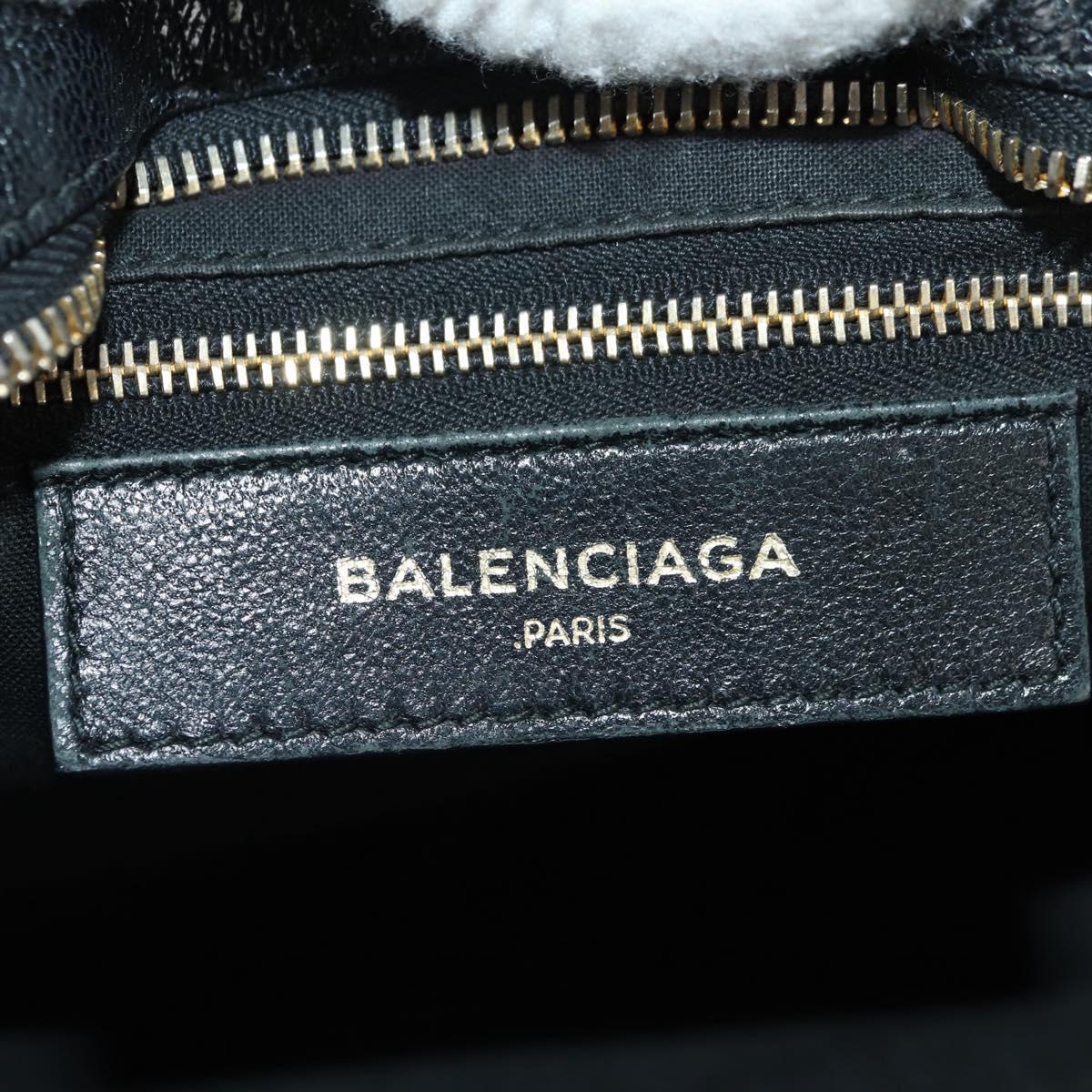 BALENCIAGA City Hand Bag Leather 2way Black Gold 432831 Auth am11565V