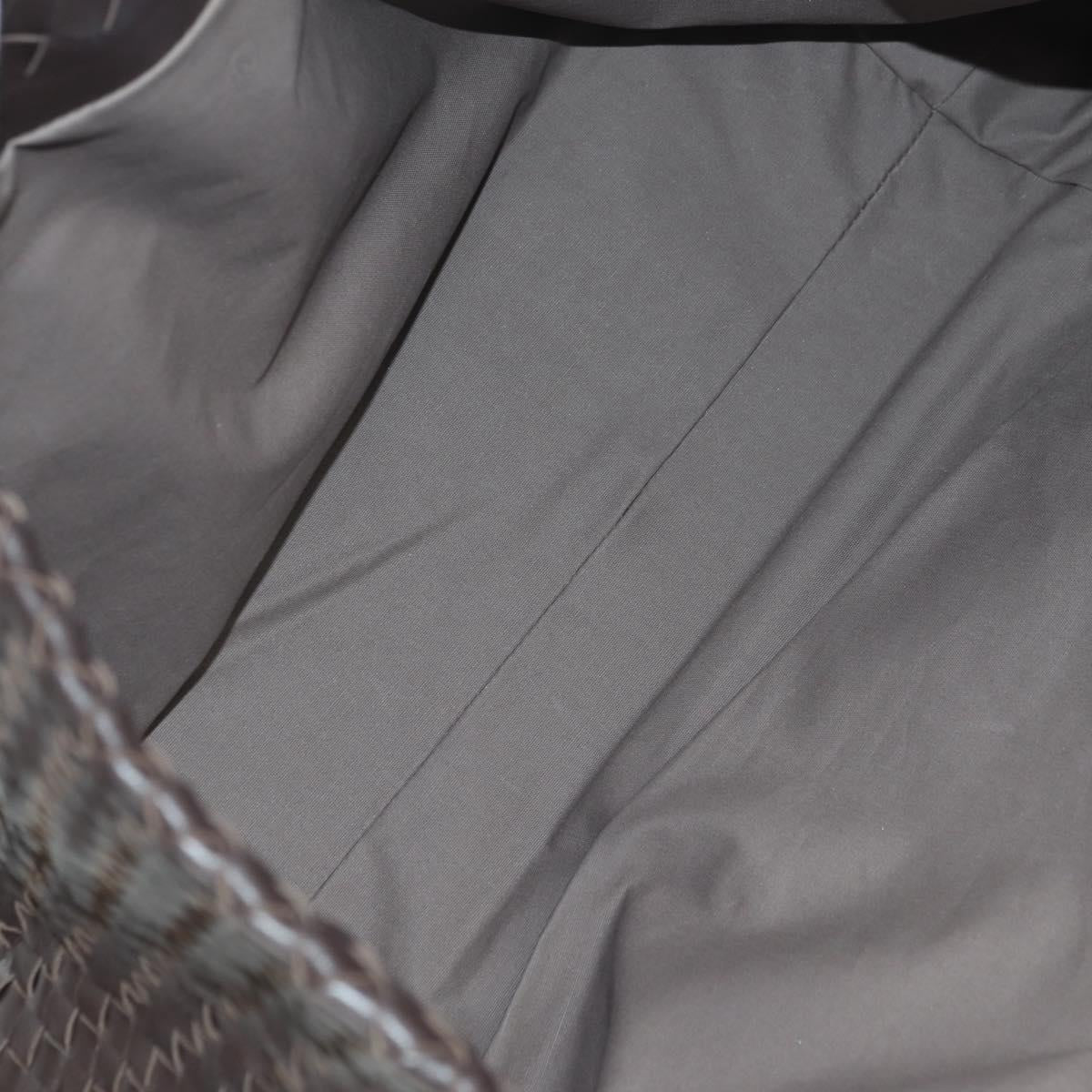 BOTTEGA VENETA INTRECCIATO Ready Lock Tote Bag Leather Brown Auth am11570SAV