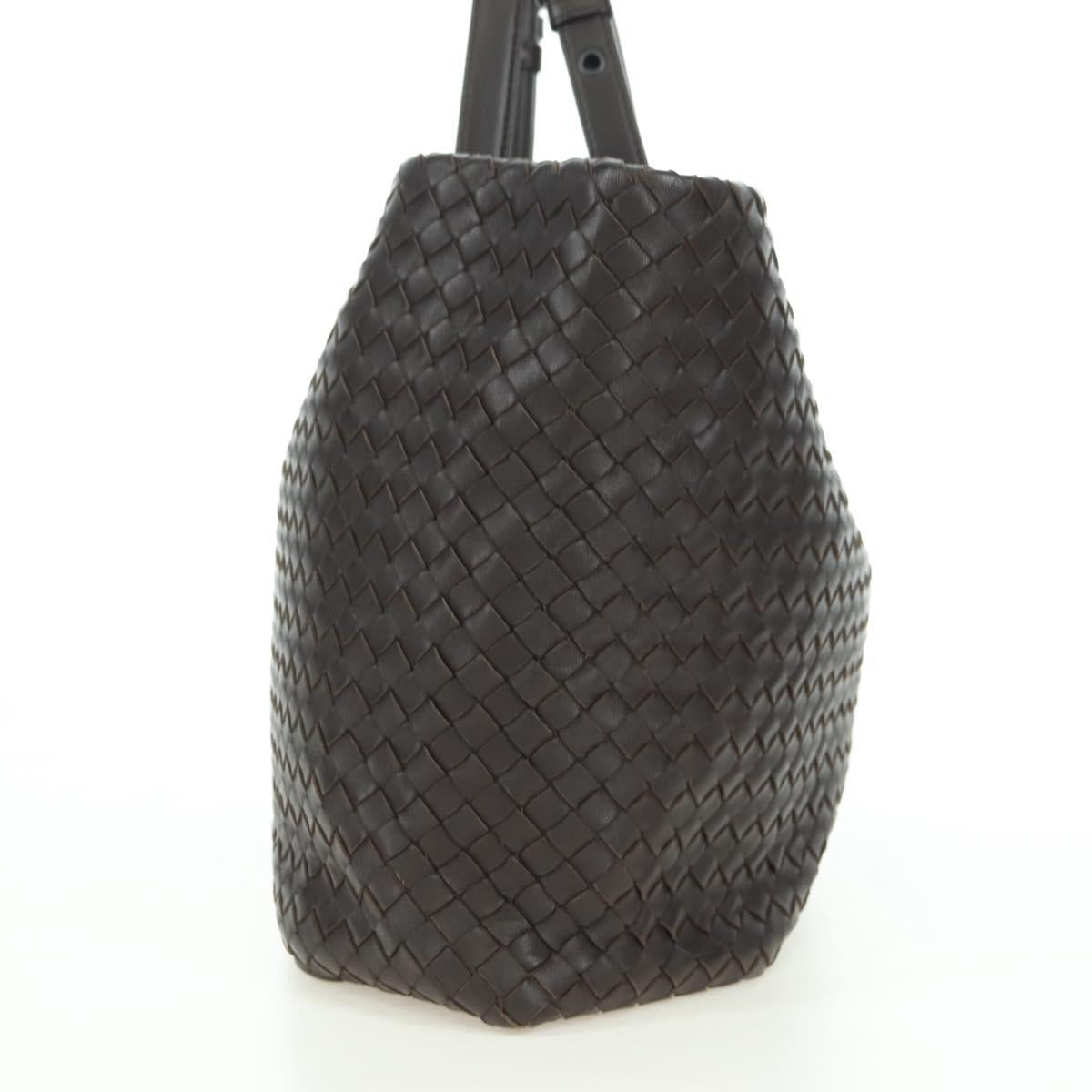 BOTTEGA VENETA INTRECCIATO Ready Lock Tote Bag Leather Brown Auth am11570SAV