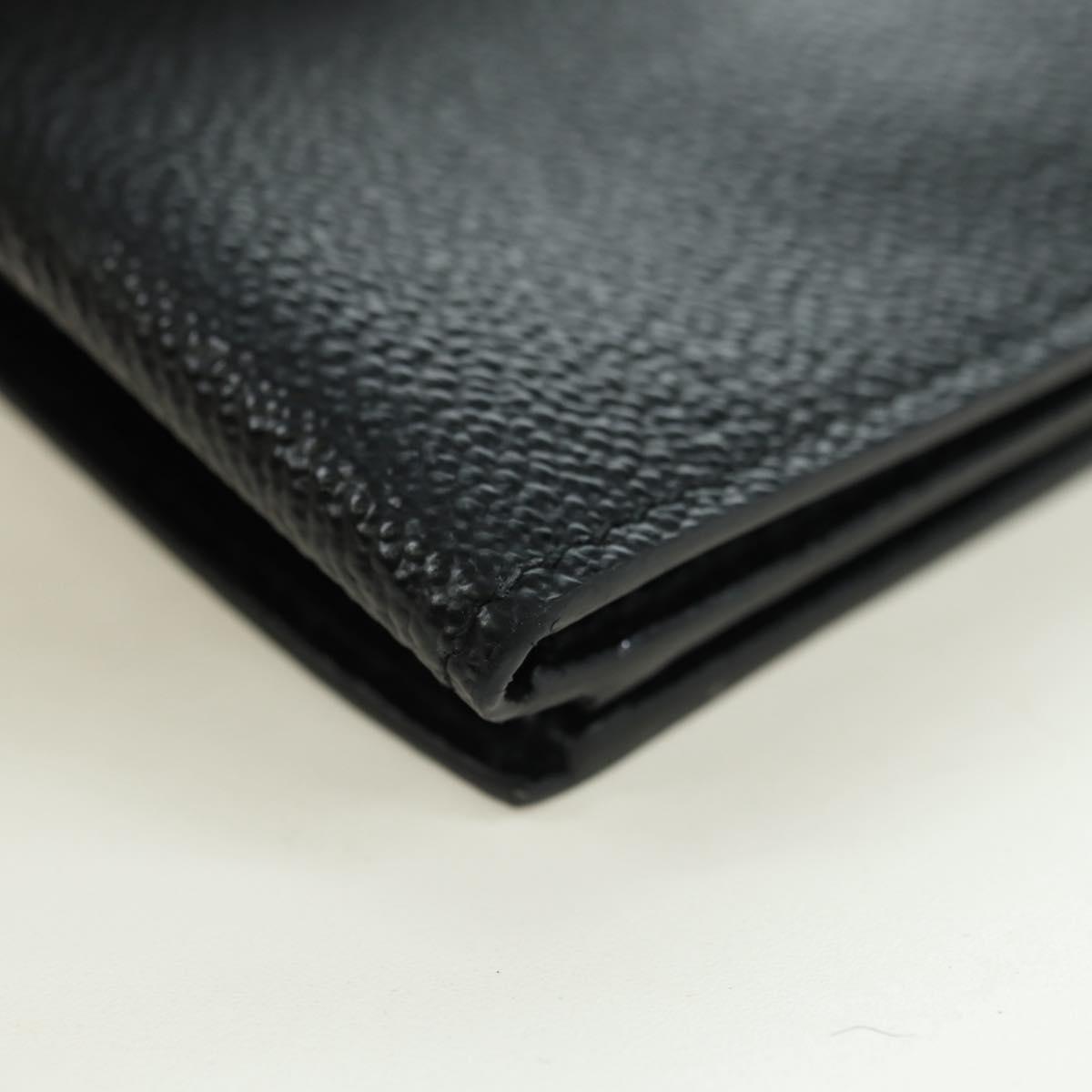PRADA Card Case Leather Black Auth am11572V
