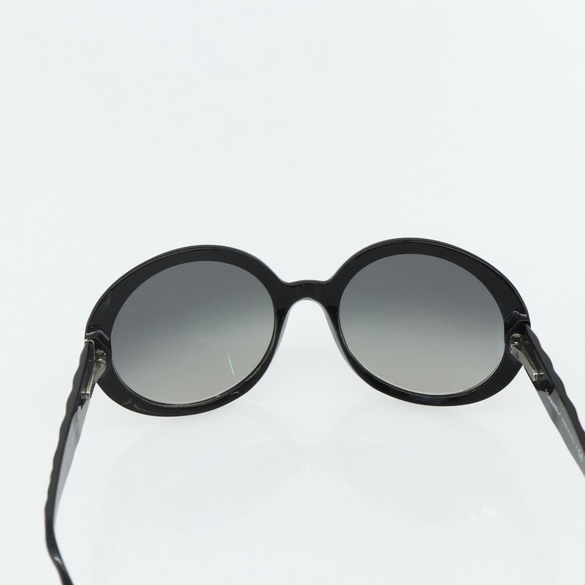 CHANEL Sunglasses plastic 2 Set Black CC Auth am11573