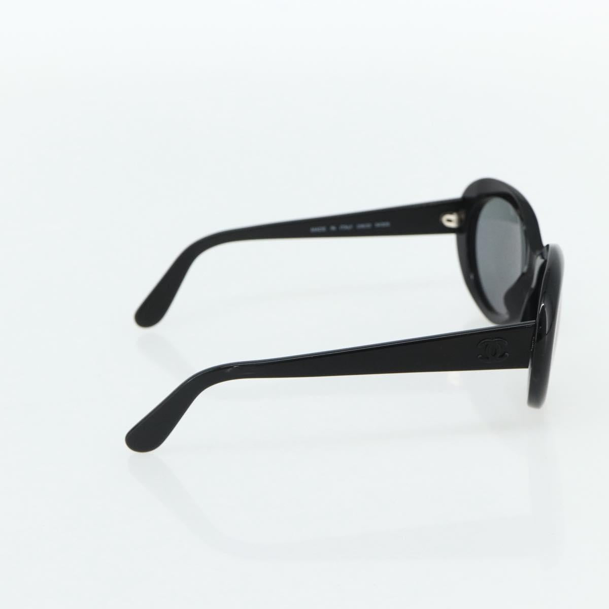 CHANEL Sunglasses plastic 2 Set Black CC Auth am11573
