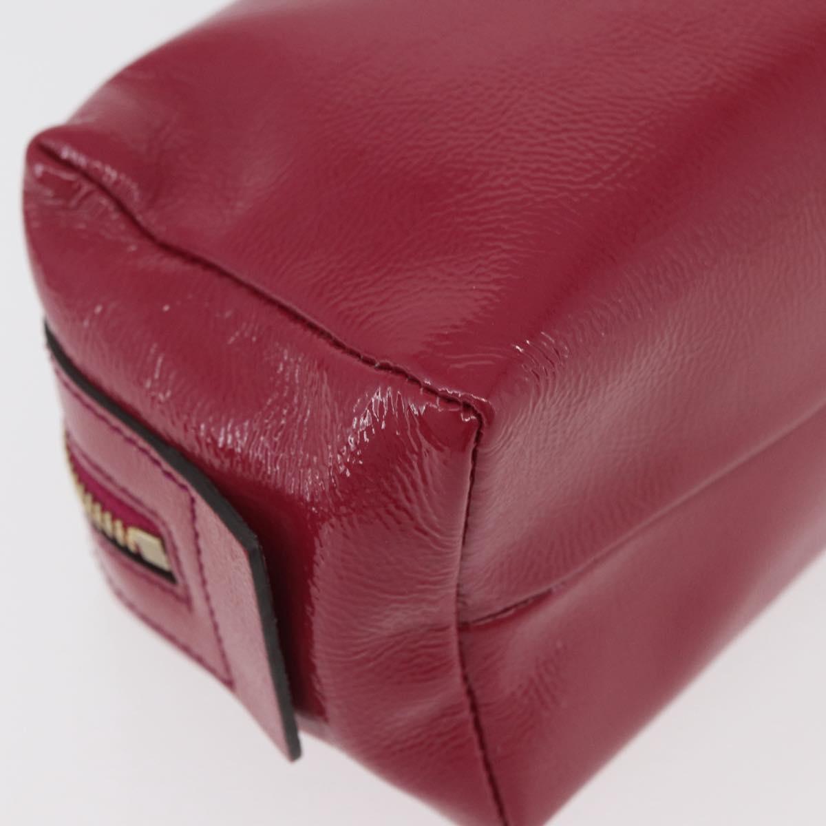 GUCCI Soho Fringe Pouch Patent leather Pink Gold 308636 Auth am11592A