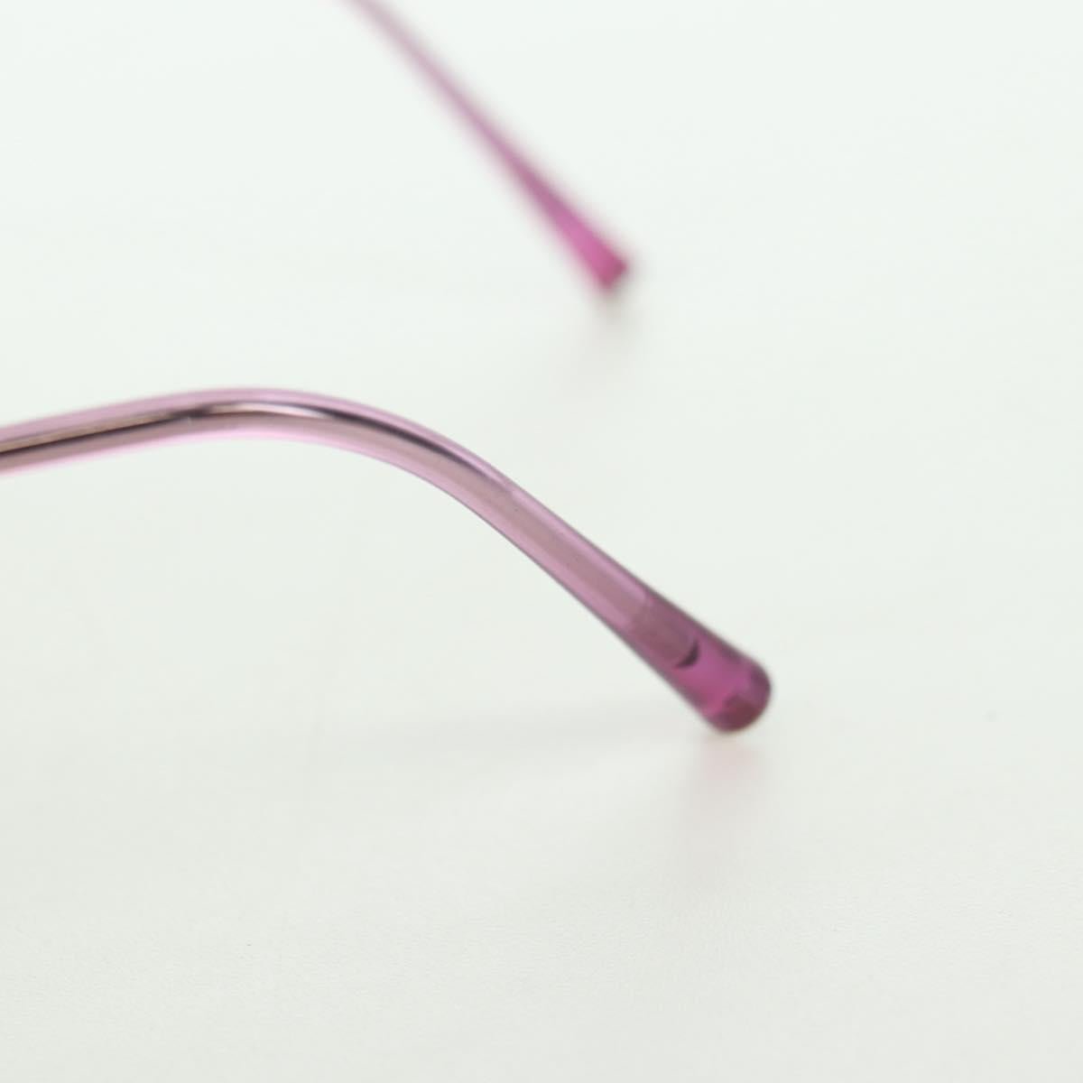 CHANEL Rimless CC Sunglasses metal Purple CC Auth am11594V