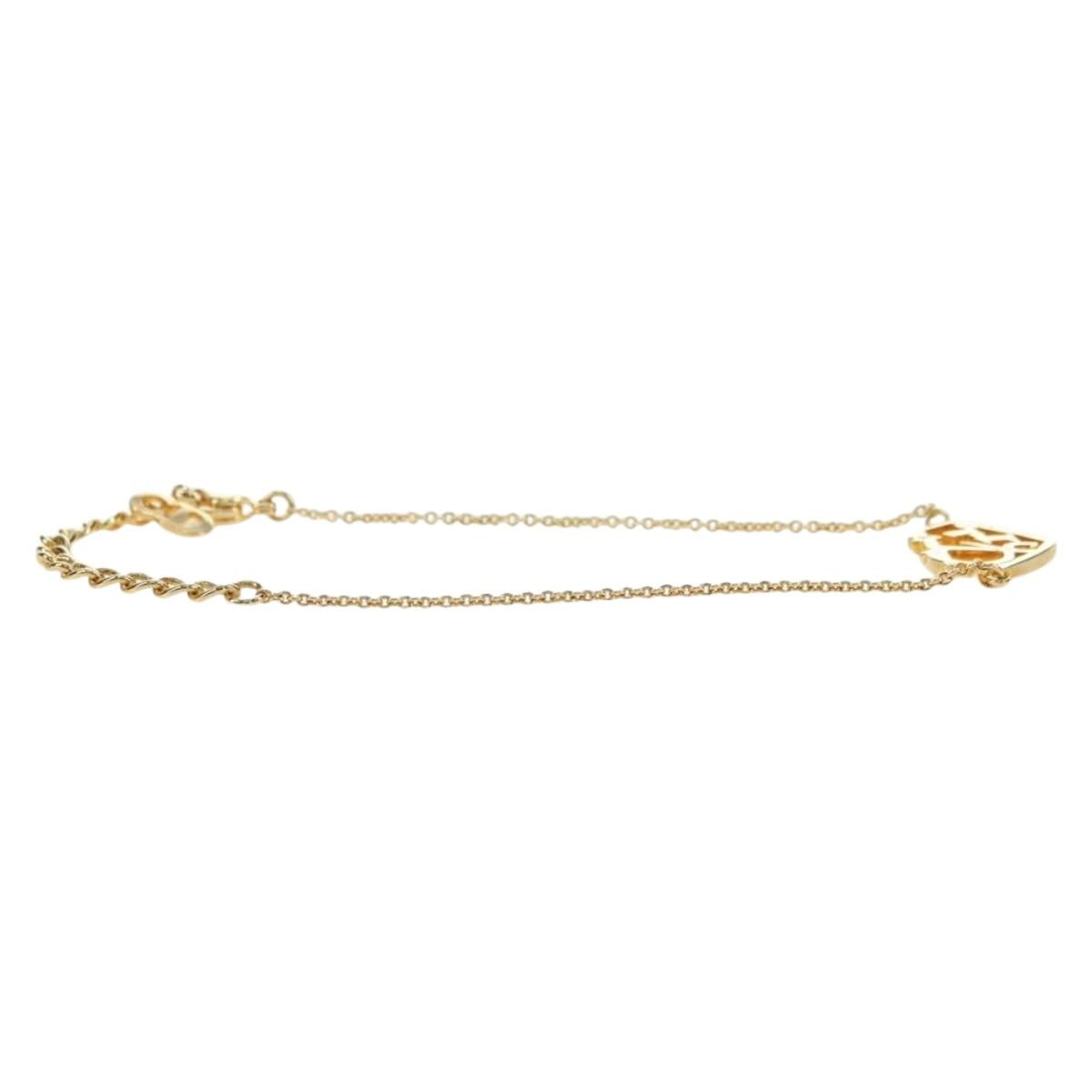 Christian Dior Logo Bracelet metal Gold Auth am11595V
