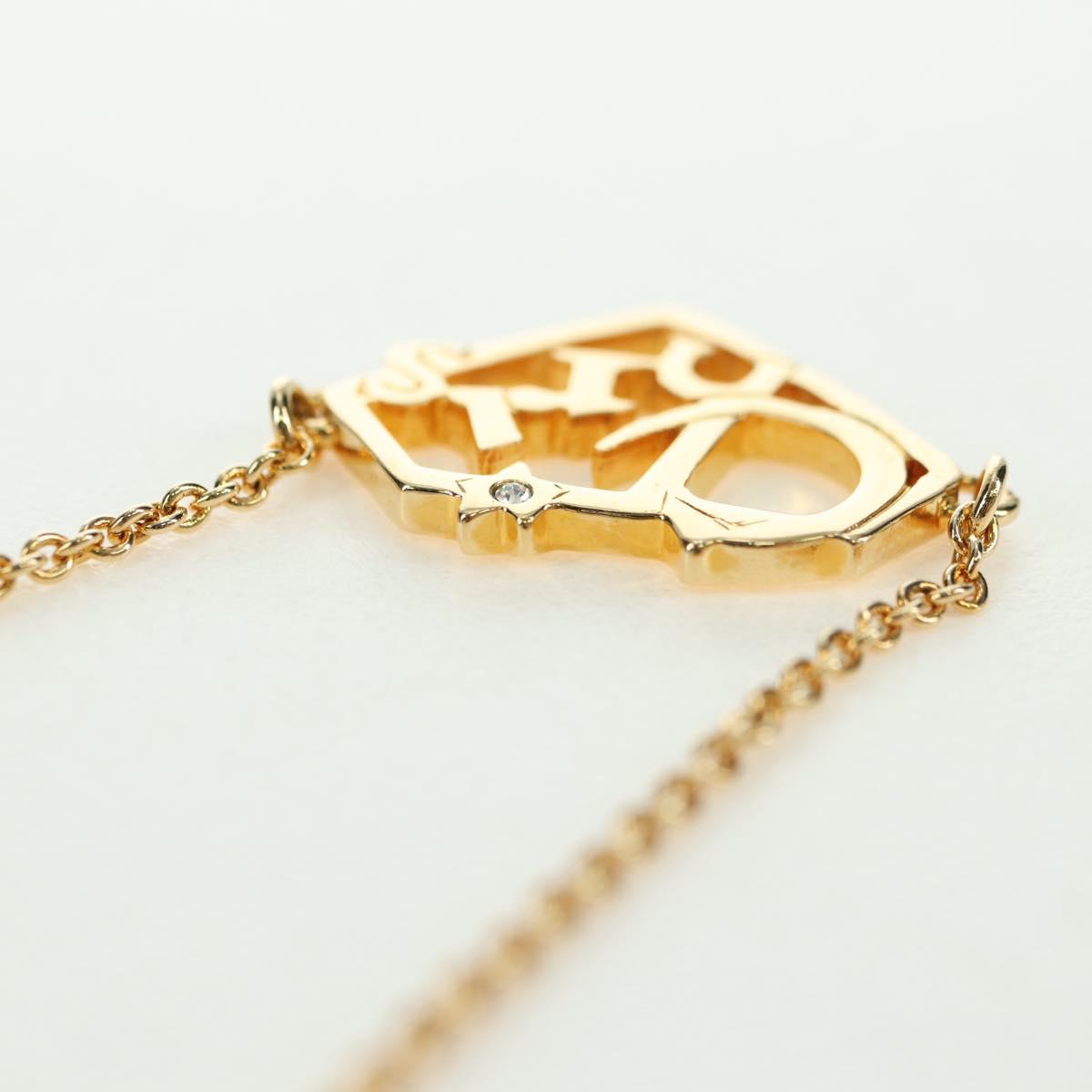 Christian Dior Logo Bracelet metal Gold Auth am11595V