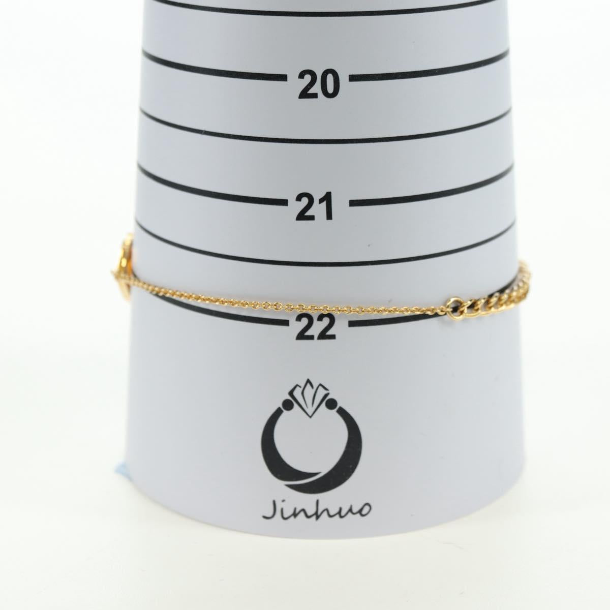 Christian Dior Logo Bracelet metal Gold Auth am11595V