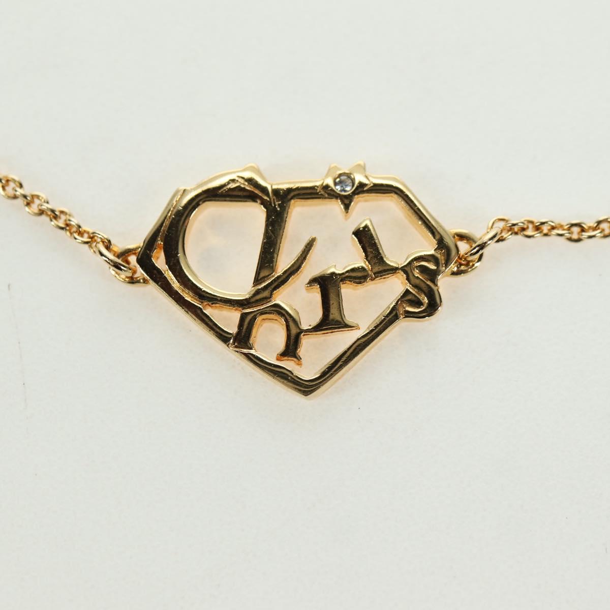 Christian Dior Logo Bracelet metal Gold Auth am11595V