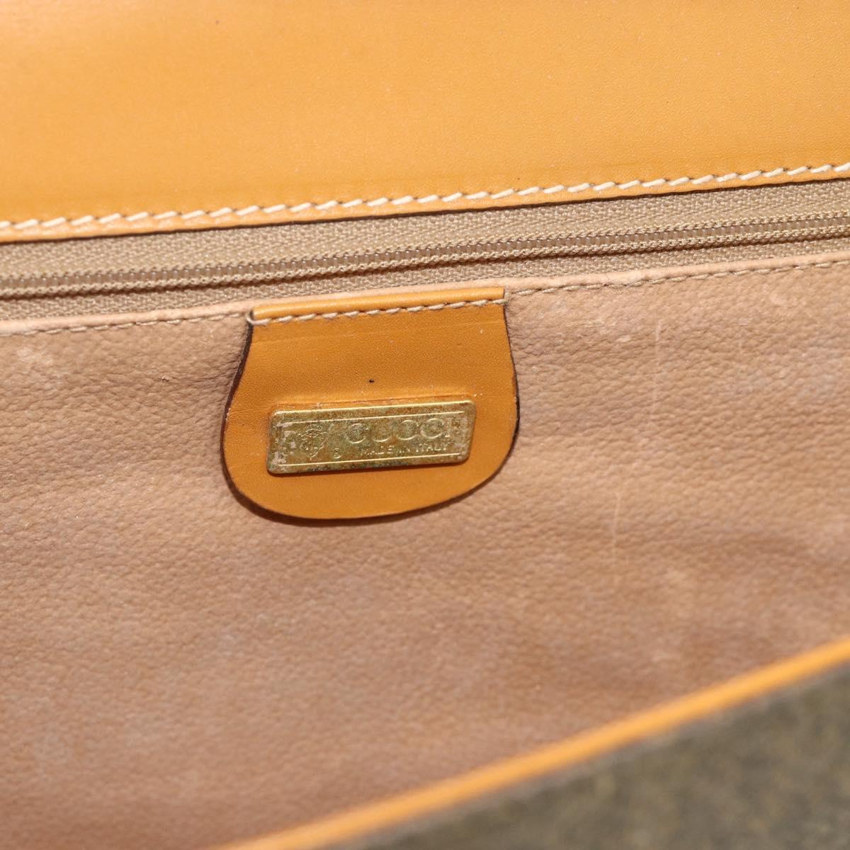 GUCCI Shoulder Bag PVC Leather Beige Gold 004 112 0289 Auth am11603