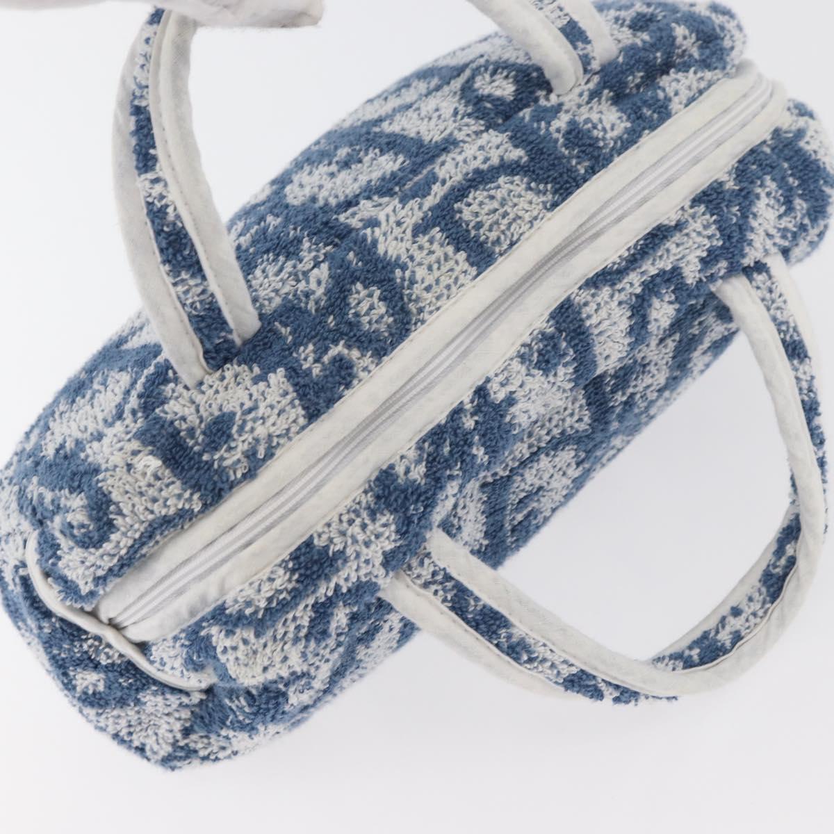 Christian Dior Trotter Canvas No.2 Hand Bag pile Blue Auth am11606A