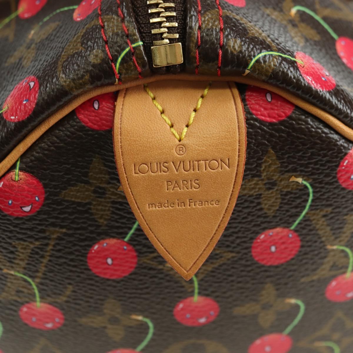 LOUIS VUITTON Monogram Cherry Speedy 25 Hand Bag M41528 LV Auth am11611SM