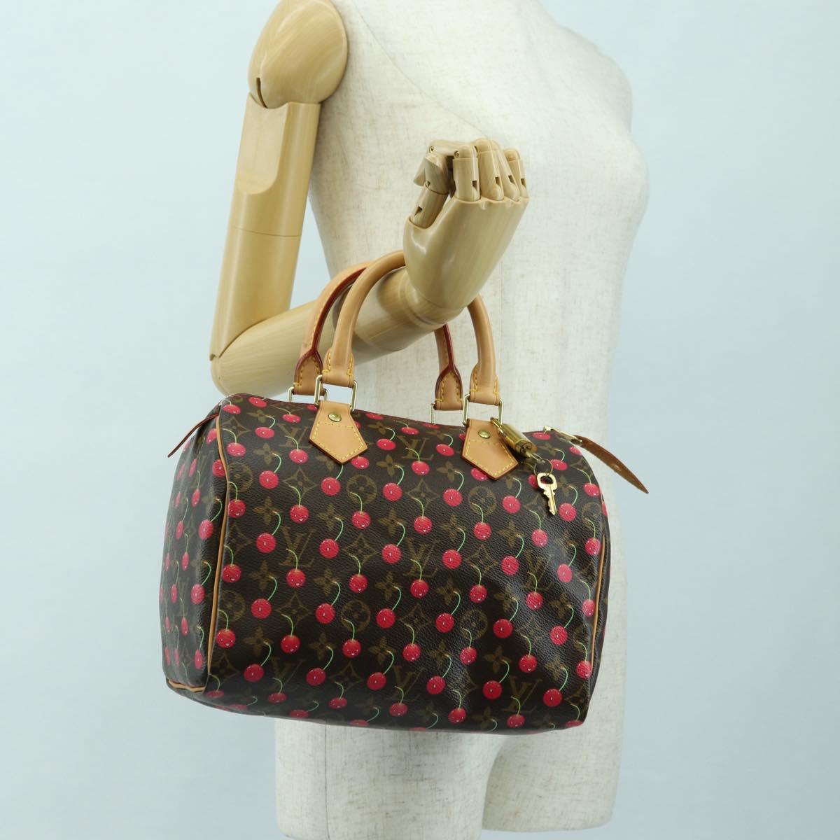 LOUIS VUITTON Monogram Cherry Speedy 25 Hand Bag M41528 LV Auth am11611SM