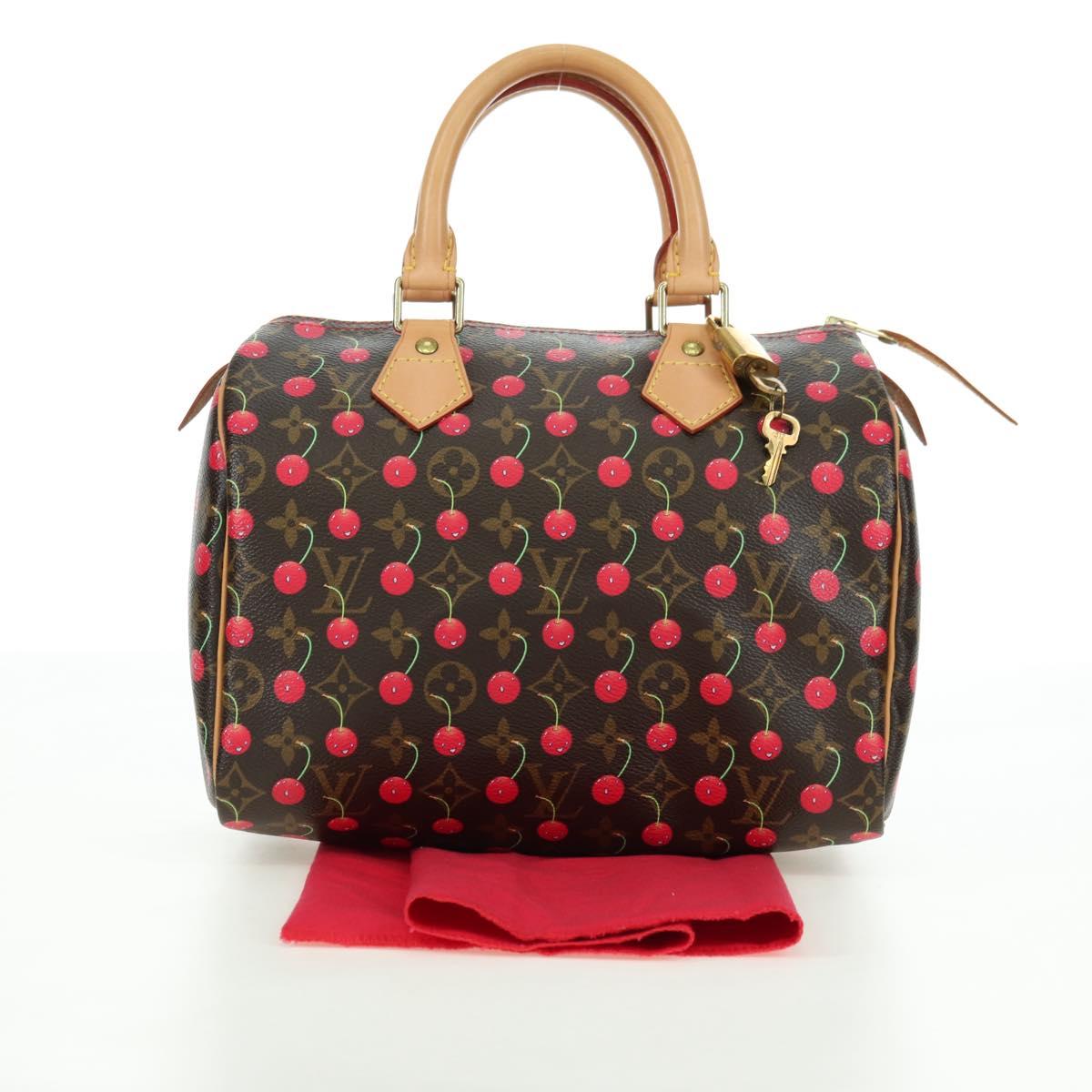 LOUIS VUITTON Monogram Cherry Speedy 25 Hand Bag M41528 LV Auth am11611SM