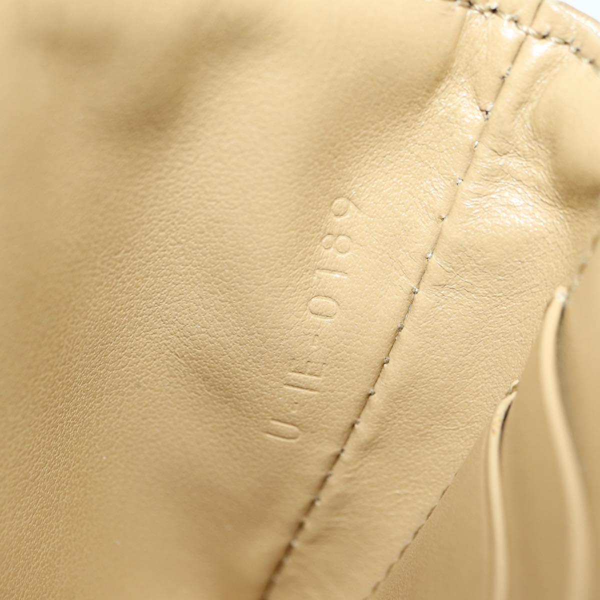 CELINE C Charm Coin Purse Leather Gold Auth am11616V