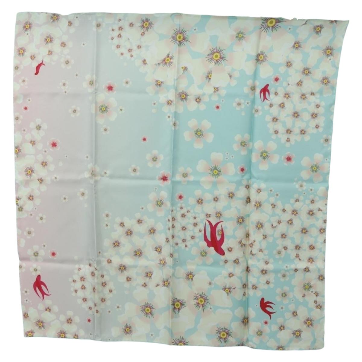 Van Cleef & Arpels Scarf Silk Light Blue Auth am11617M