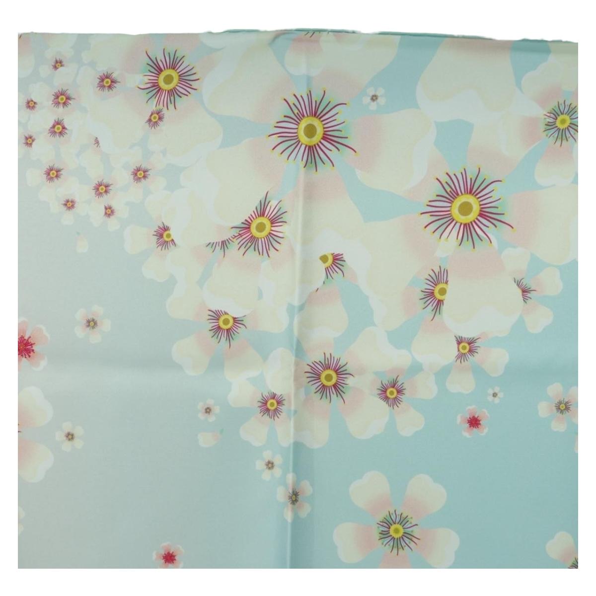 Van Cleef & Arpels Scarf Silk Light Blue Auth am11617M