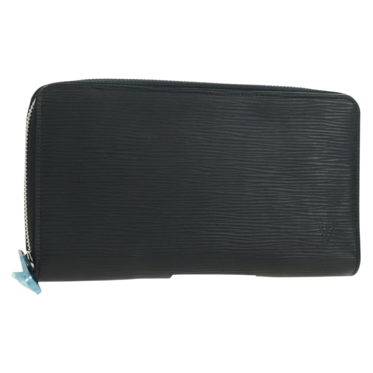 LOUIS VUITTON Epi Zippy Organizer Long Wallet Black M63852 LV Auth am11620V