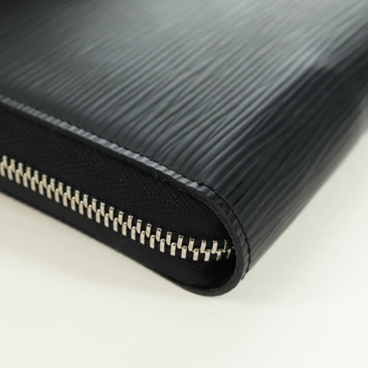 LOUIS VUITTON Epi Zippy Organizer Long Wallet Black M63852 LV Auth am11620V