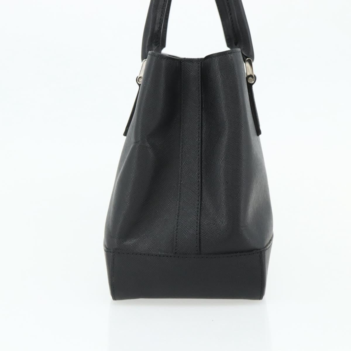 BURBERRY Hand Bag PVC Black Silver Auth am11623A