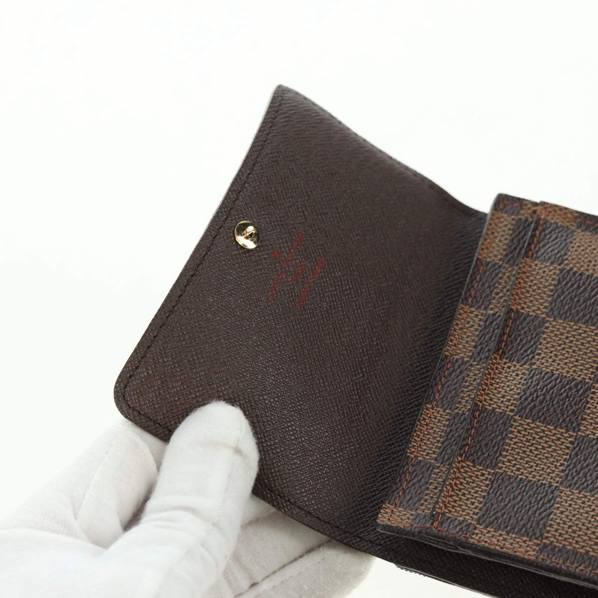 LOUIS VUITTON Damier Ebene Portefeuille Anais Wallet N63242 LV Auth am11625A