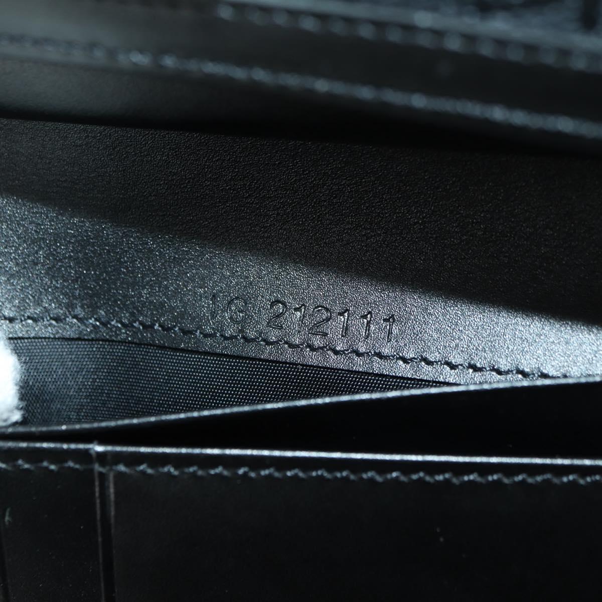 Salvatore Ferragamo Gancini Trifold Wallet Canvas Leather Black Gold am11632V