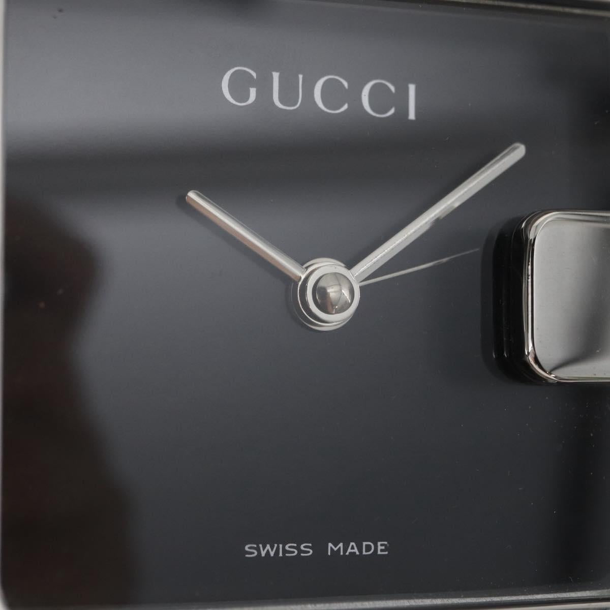 GUCCI Table Clock metal Silver Auth am11633