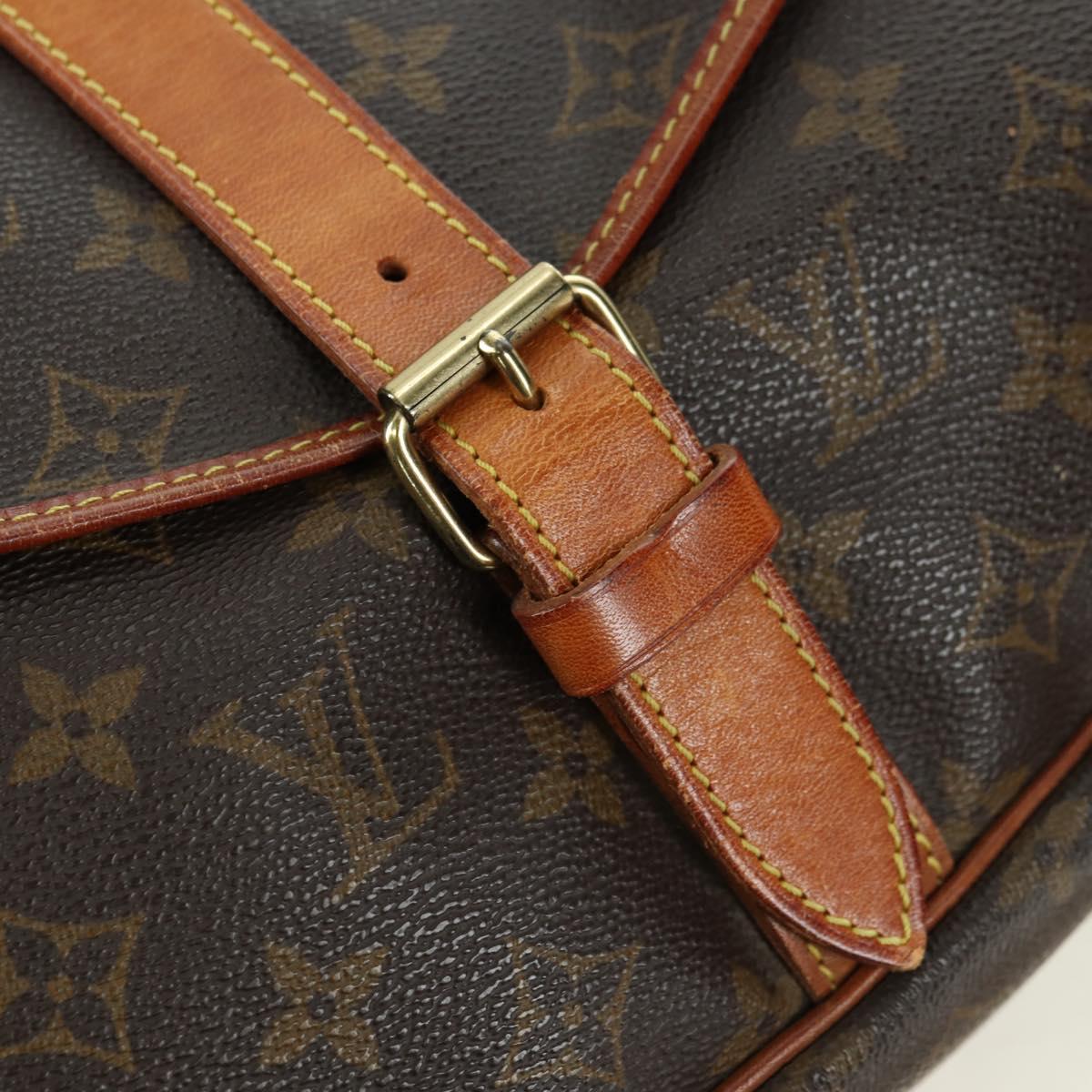 LOUIS VUITTON Monogram Saumur 35 Shoulder Bag M42254 LV Auth am11646A