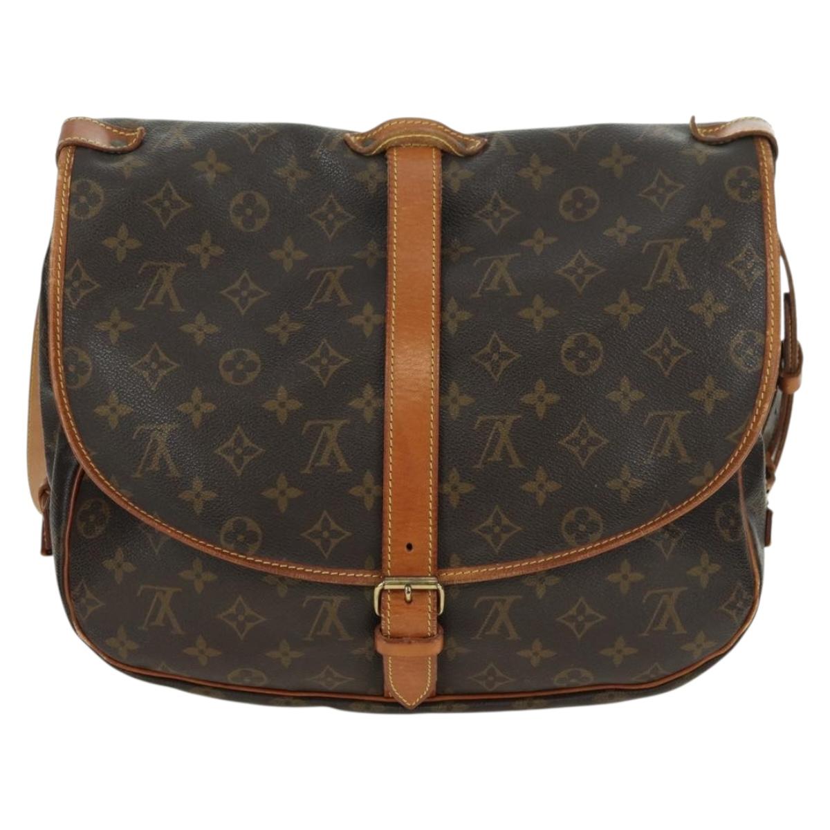 LOUIS VUITTON Monogram Saumur 35 Shoulder Bag M42254 LV Auth am11646A
