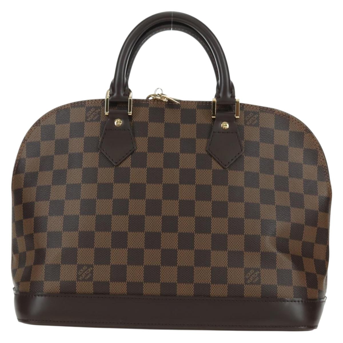 LOUIS VUITTON Damier Ebene Alma Hand Bag N51131 LV Auth am11651SAV