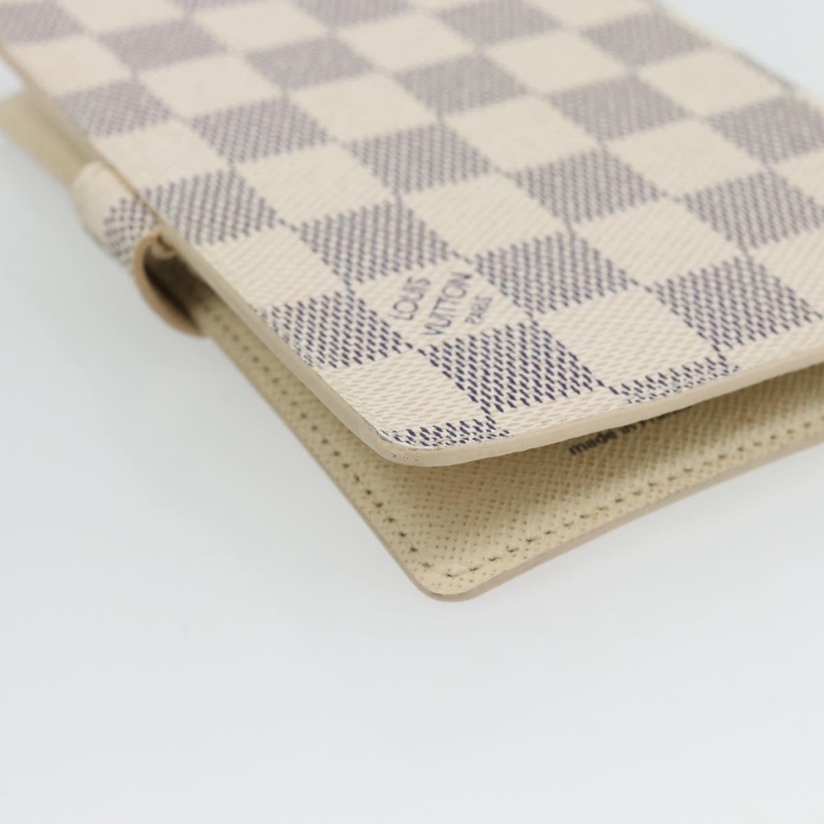 LOUIS VUITTON Damier Azur Agenda PM Day Planner Cover R20706 LV Auth am11664A
