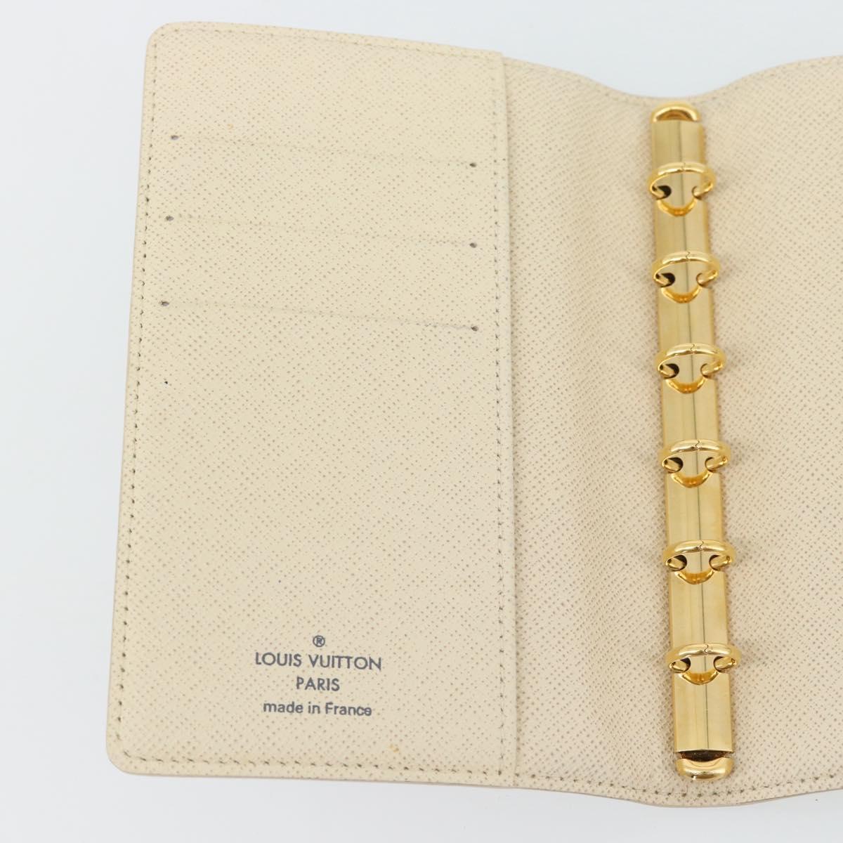 LOUIS VUITTON Damier Azur Agenda PM Day Planner Cover R20706 LV Auth am11664A