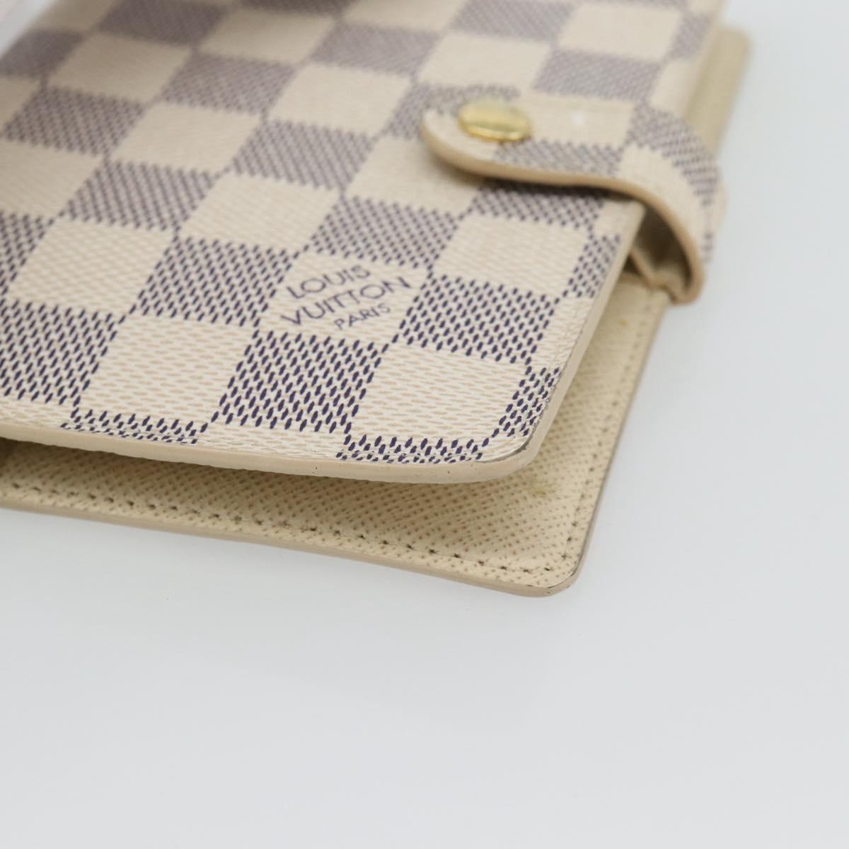 LOUIS VUITTON Damier Azur Agenda PM Day Planner Cover R20706 LV Auth am11664A