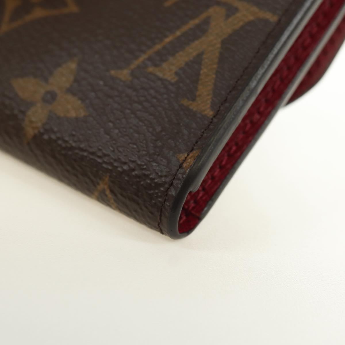 LOUIS VUITTON Monogram Porte Monnaie Rosary Purse Fuchsia M41939 Auth am11670M