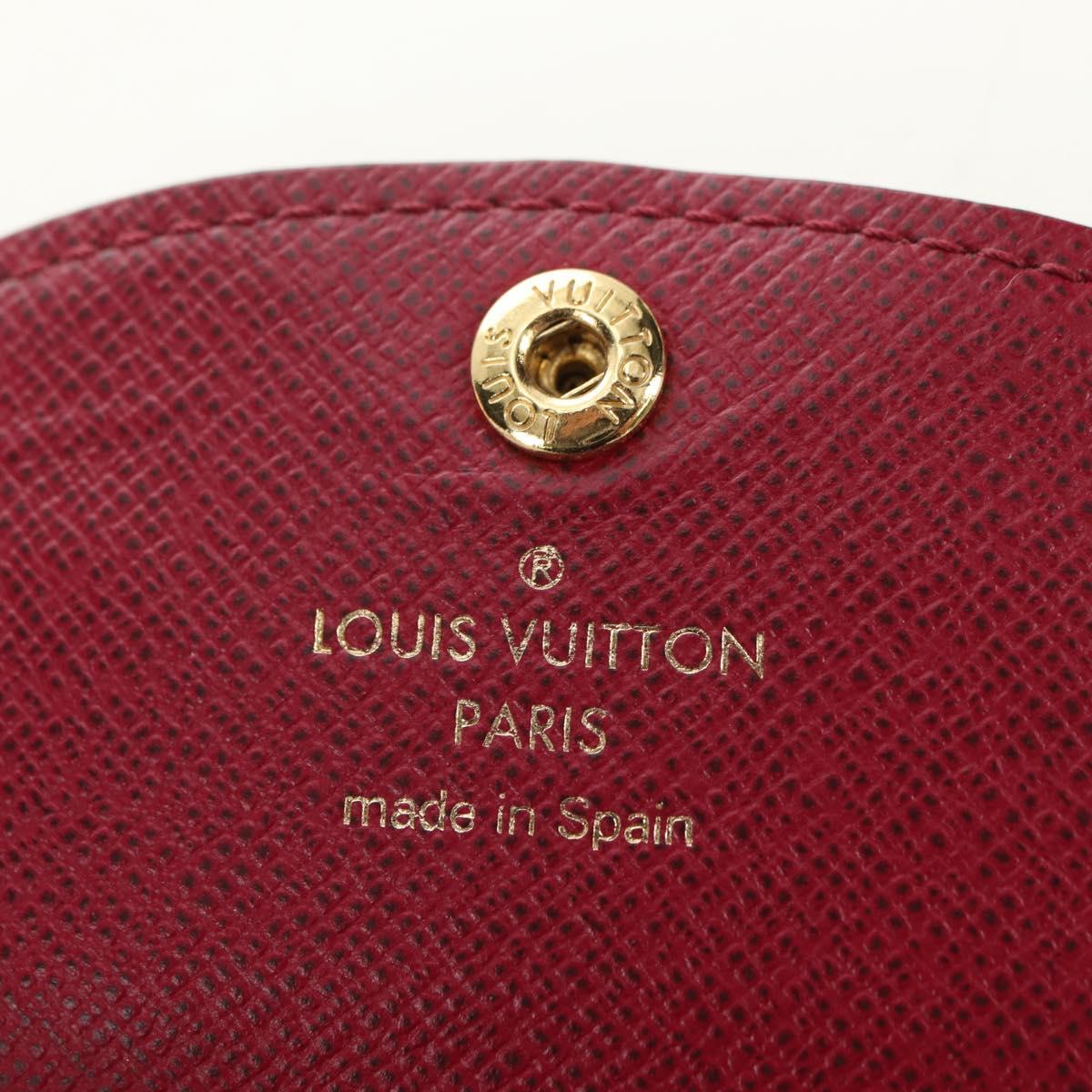 LOUIS VUITTON Monogram Porte Monnaie Rosary Purse Fuchsia M41939 Auth am11670M