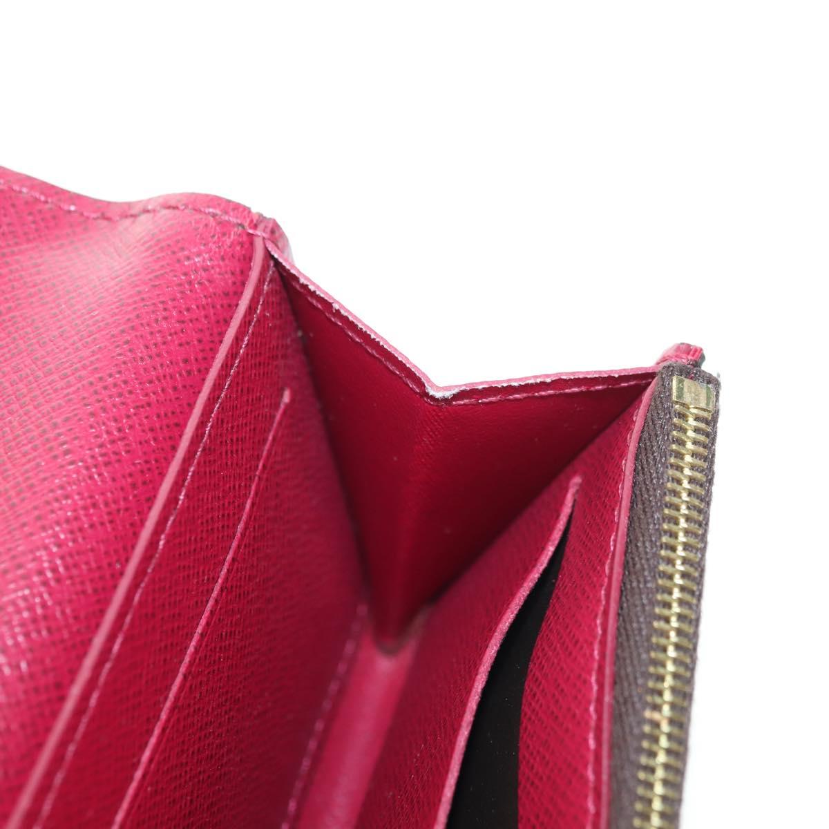 LOUIS VUITTON Monogram Porte Monnaie Rosary Purse Fuchsia M41939 Auth am11670M