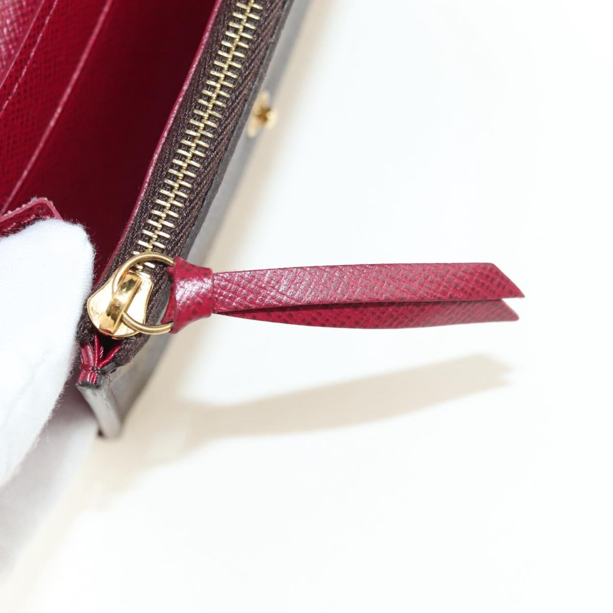 LOUIS VUITTON Monogram Porte Monnaie Rosary Purse Fuchsia M41939 Auth am11670M