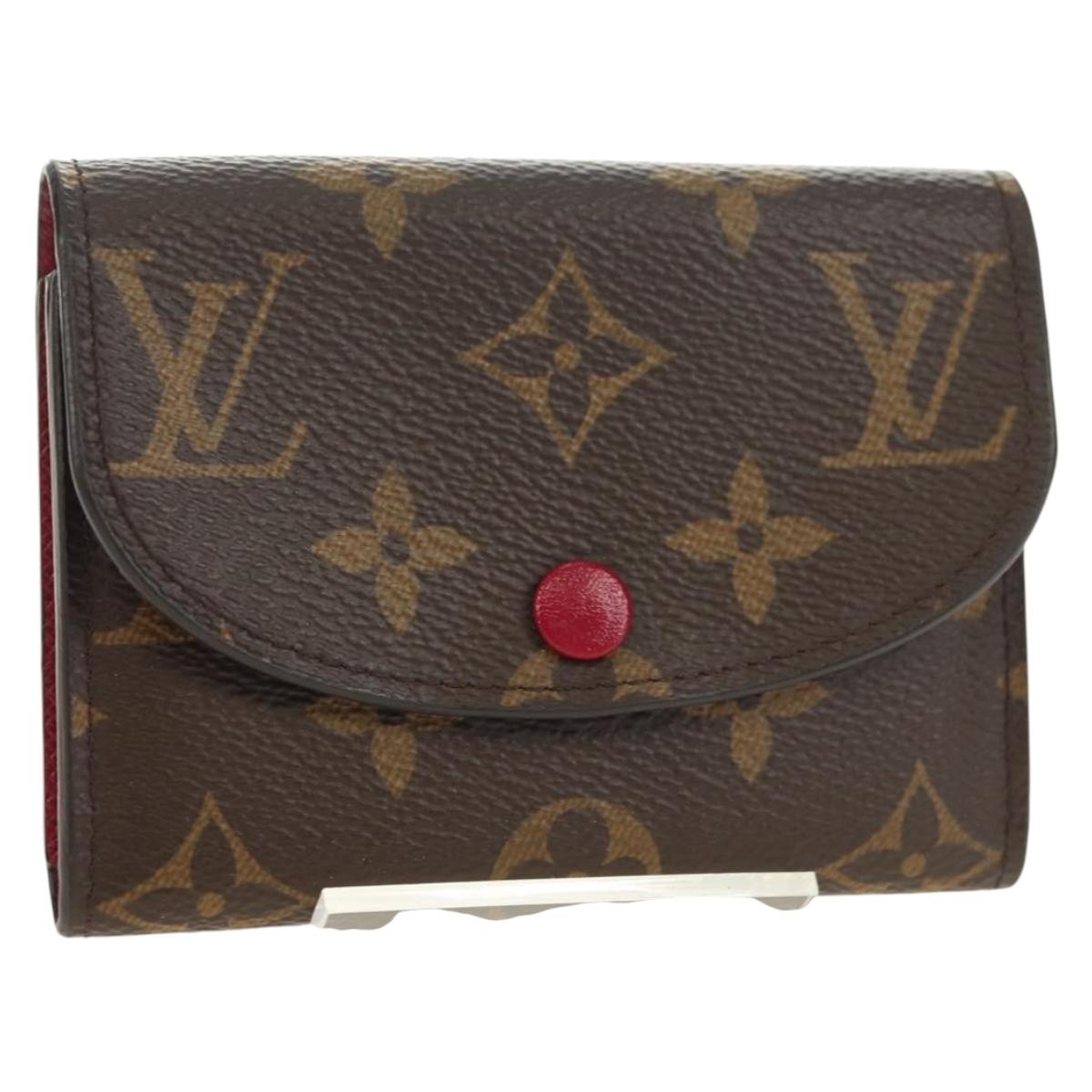LOUIS VUITTON Monogram Porte Monnaie Rosary Purse Fuchsia M41939 Auth am11670M