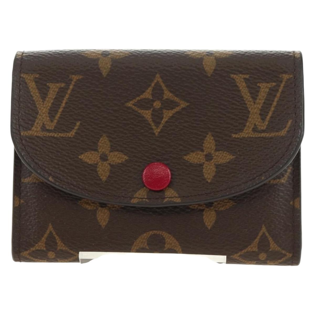 LOUIS VUITTON Monogram Porte Monnaie Rosary Purse Fuchsia M41939 Auth am11670M