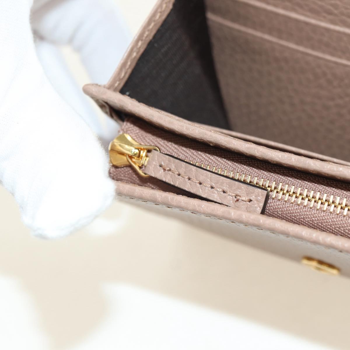 GUCCI Wallet Leather Pink Gold 598587 Auth am11673V