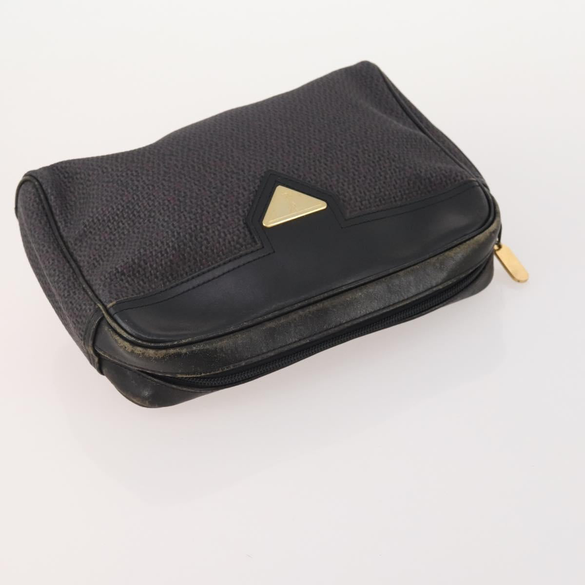 GUCCI Saint Laurent Cartier Bag PVC Leather 4 Set Beige Black Auth am11682