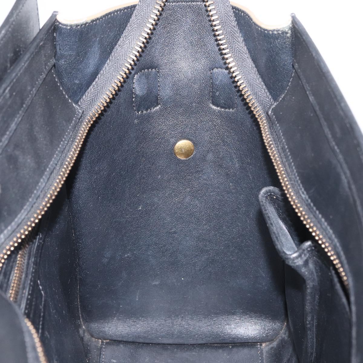 CELINE Luggage Mini Shopper Hand Bag Leather Pink Black Auth am11689V