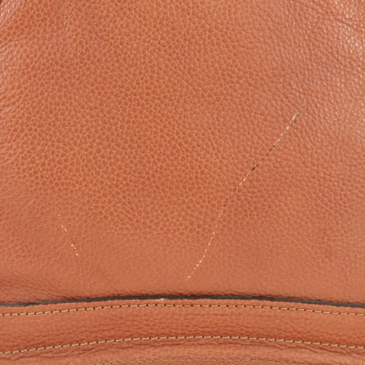 Chloe Paraty Hand Bag Leather 2way Brown Gold Auth am11700V