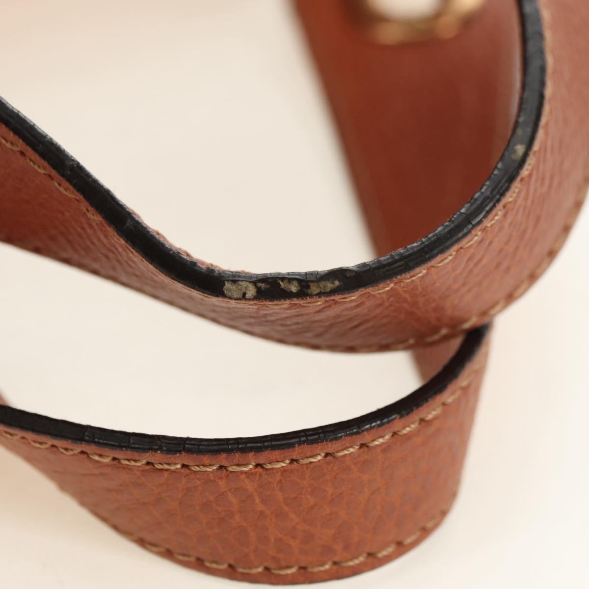 Chloe Paraty Hand Bag Leather 2way Brown Gold Auth am11700V