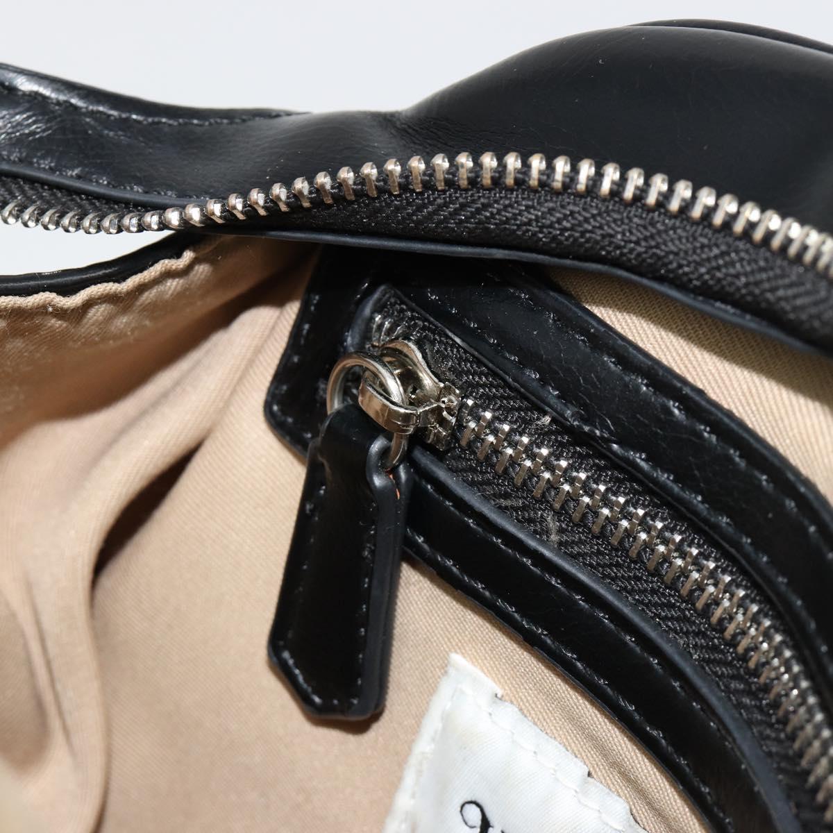 Vivienne Westwood Chain Tote Bag Leather Black Silver Auth am11730V