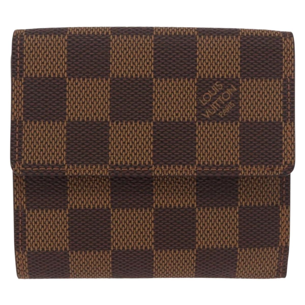 LOUIS VUITTON Damier Ebene Portefeuille Elise Wallet N61654 LV Auth am11731A