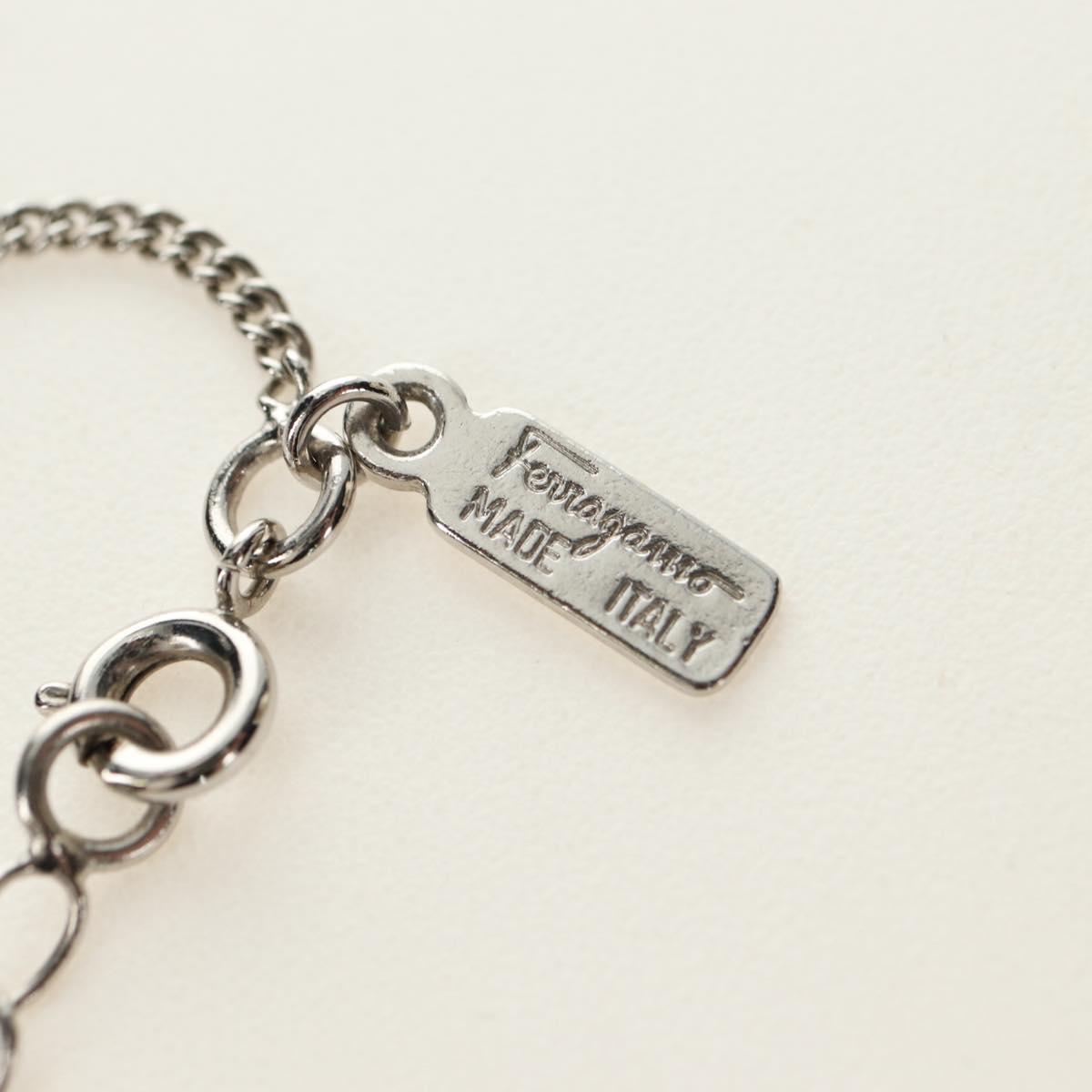 Salvatore Ferragamo Gancini Necklace metal Silver Auth am11734V