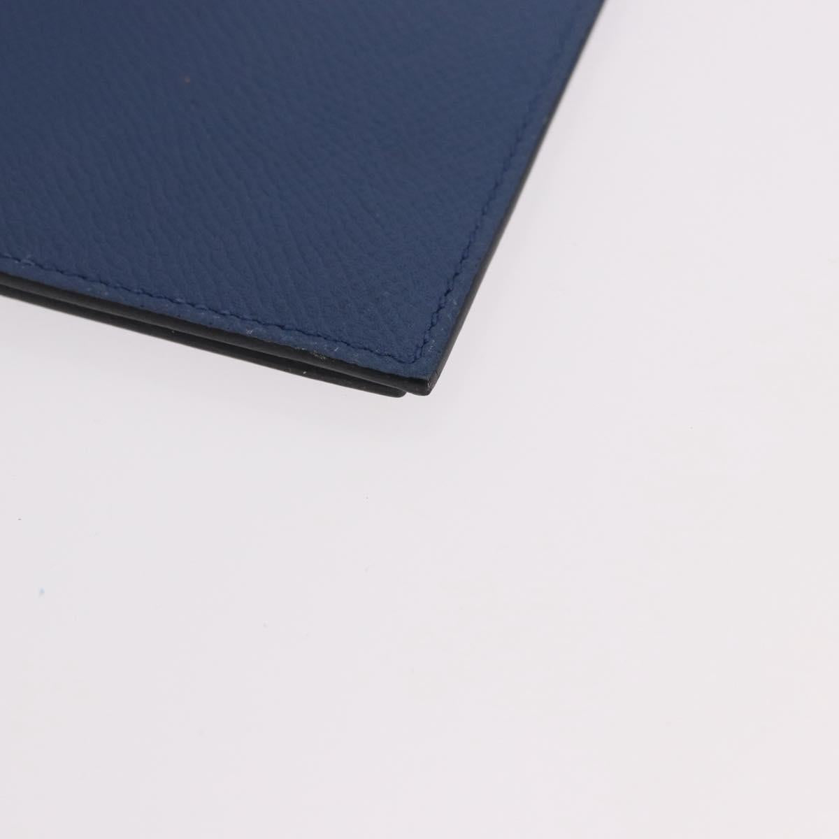 HERMES Agenda Vision II Day Planner Cover Leather Blue Auth am11742M