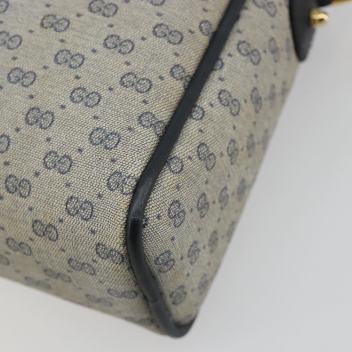 GUCCI Micro GG Supreme Old Shoulder Bag PVC Navy Gold 007 904 0014 Auth am11745