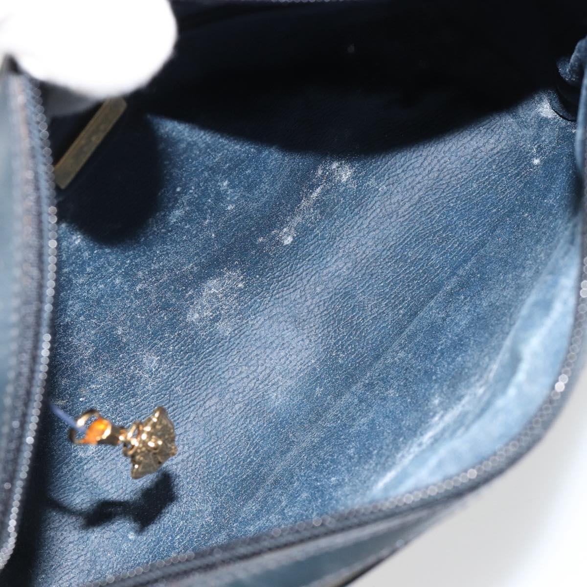 GUCCI Micro GG Supreme Old Shoulder Bag PVC Navy Gold 007 904 0014 Auth am11745