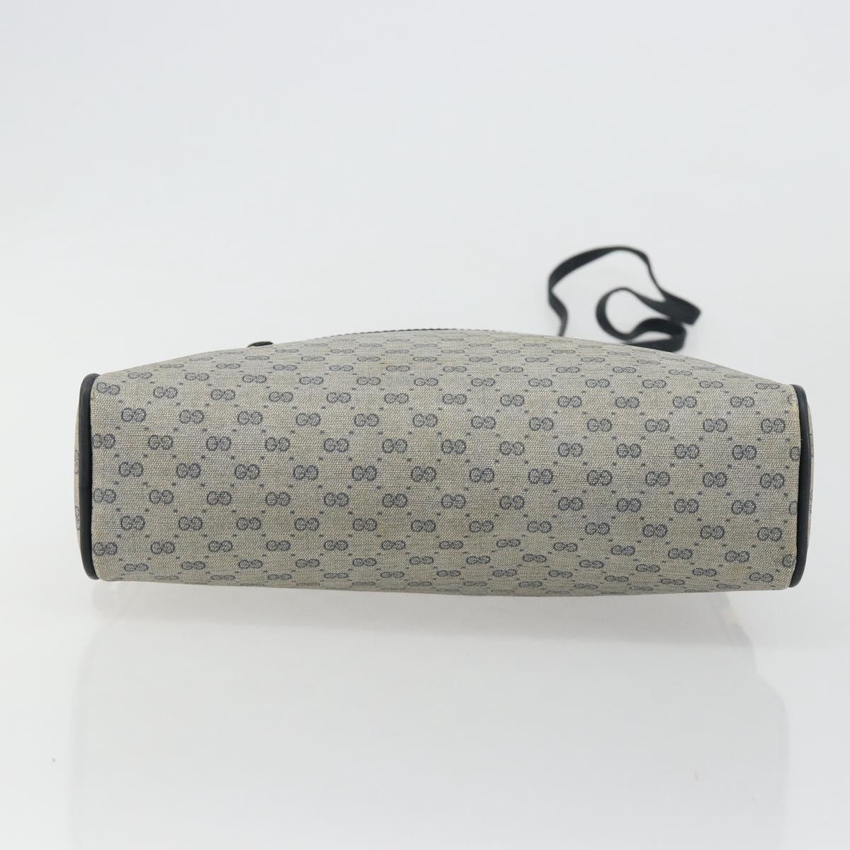 GUCCI Micro GG Supreme Old Shoulder Bag PVC Navy Gold 007 904 0014 Auth am11745